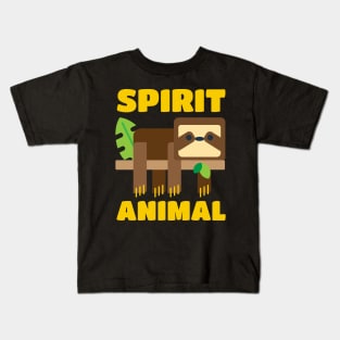 My Spirit Animal Is A Sloth - Three Toed Slow Kids T-Shirt